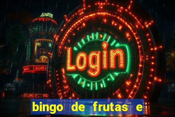 bingo de frutas e legumes para imprimir